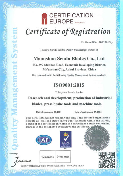چین Senda Group Co.，Ltd گواهینامه ها